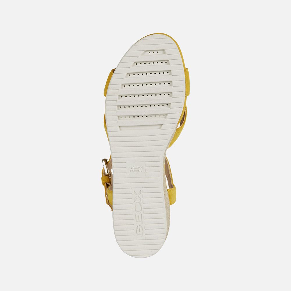 Geox Sandals Yellow Ischia - Geox Womens Shoes - FJYBNW384